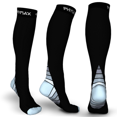 Compression Socks for Men & Women (Black & Grey)