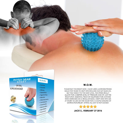 Premium Trigger Point Spiky Massage Balls - Xtra-Firm (BLUE) 9cm