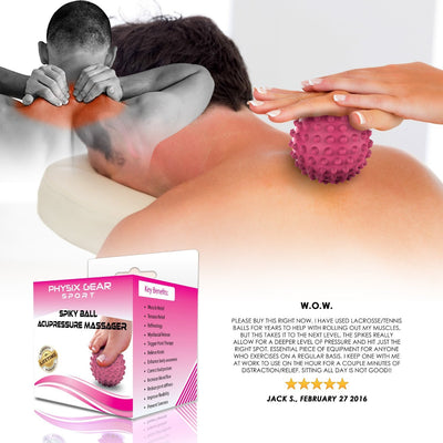 Premium Trigger Point Spiky Massage Balls - Xtra-Firm (PINK) 9cm