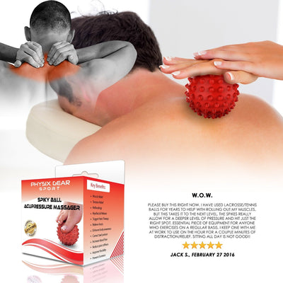 Premium Trigger Point Spiky Massage Balls - Xtra-Firm (RED) 9cm