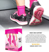 Plantar Fasciitis Compression Sleeves PAIR - (PINK)