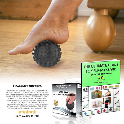 Premium Trigger Point Spiky Massage Balls - Xtra-Firm (BLACK) 9cm