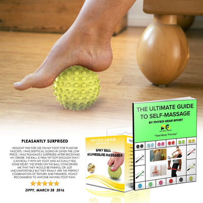 Premium Trigger Point Spiky Massage Balls - Xtra-Firm (YELLOW) 9cm