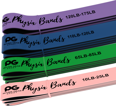 Physix Power Bands (Set of 4- Pink Blue Green Purple)