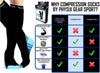 Compression Socks for Men & Women (Black & Blue)