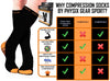 Compression Socks for Men & Women (Black and Orange)