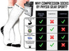 Compression Socks for Men & Women (White)